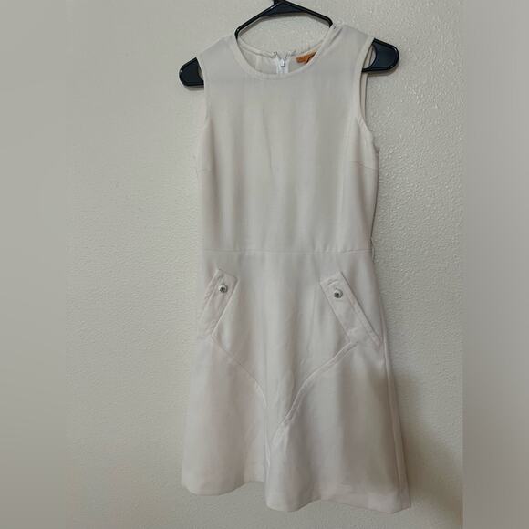 Tory Burch Dresses & Skirts - Tory Burch off white wool sheath sleeveless dress 4
